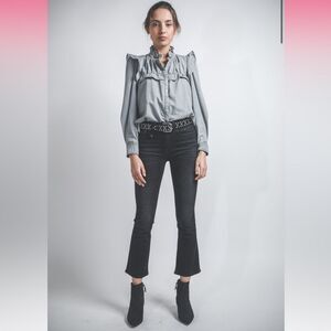 R13 Denim Jean Kick Fit short flared denim size 25